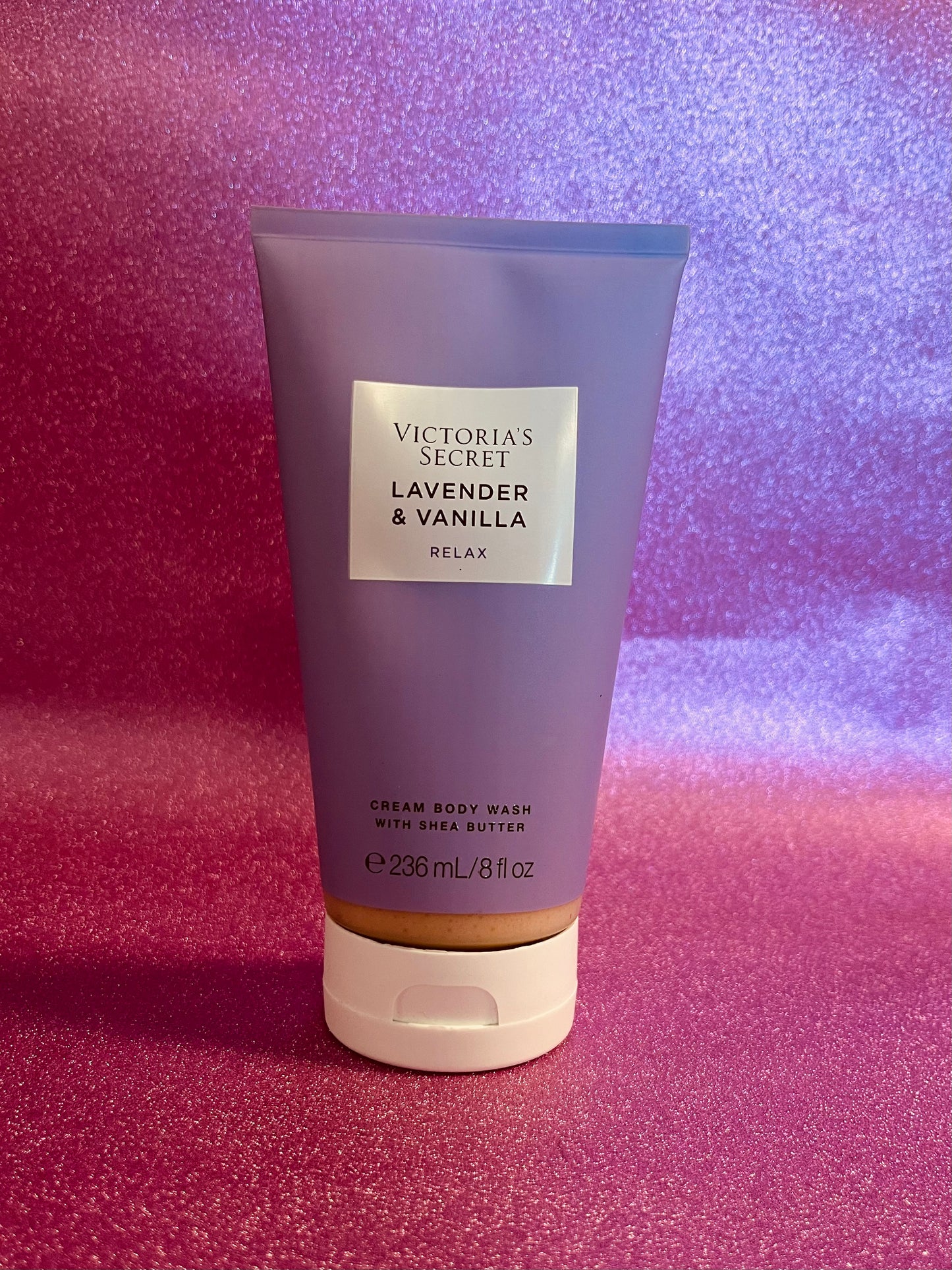 Lavender & Vanilla Cream Body Wash with Shea Butter (Relax) (8.oz)